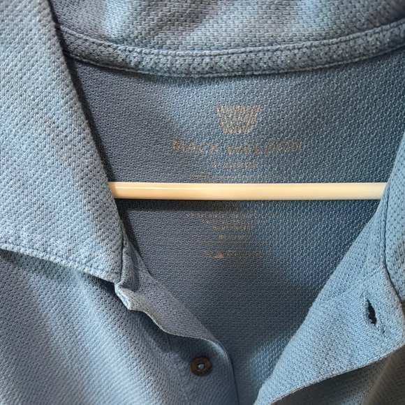 Mack Weldon Blue Polo Shirt Soft Cotton Blend - Picture 2 of 3